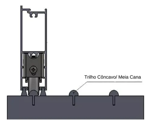 Roldana Simples Côncava Porta Correr Suprema 100kg 2 Pçs - Imagem 6