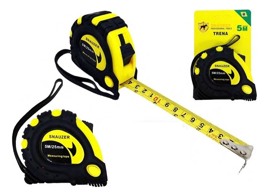 Trena 5 Metros 25mm Emborrachada Com Trava Snauzer - Imagem 2