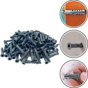 Bucha De Fixação De Plástico 6mm Com Anel Ivplast Para Alvenaria E Concreto - Kit 1000 Peças