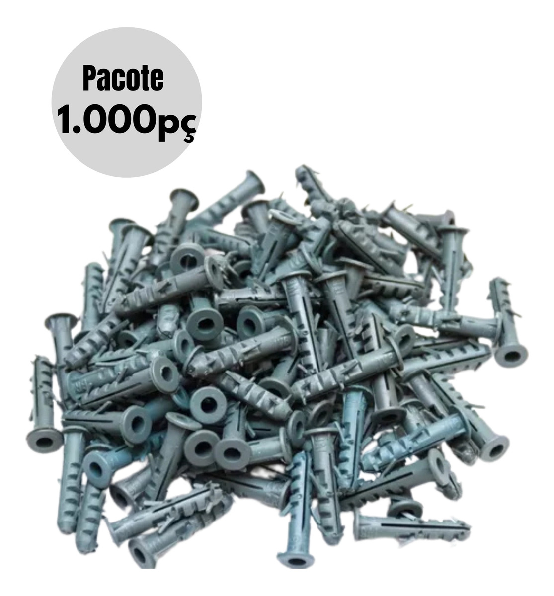 Bucha De Fixação De Plástico 6mm Com Anel Ivplast Para Alvenaria E Concreto - Kit 1000 Peças - Imagem 4